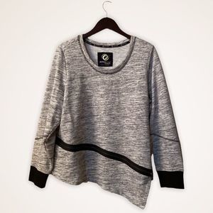 ACTIVEZONE Athleisure Asymmetrical Zipper Pullover Sweatshirt